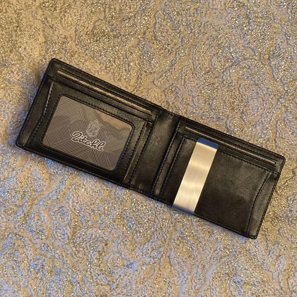 Zitahli Men’s Wallet Black Genuine Leather NWOB